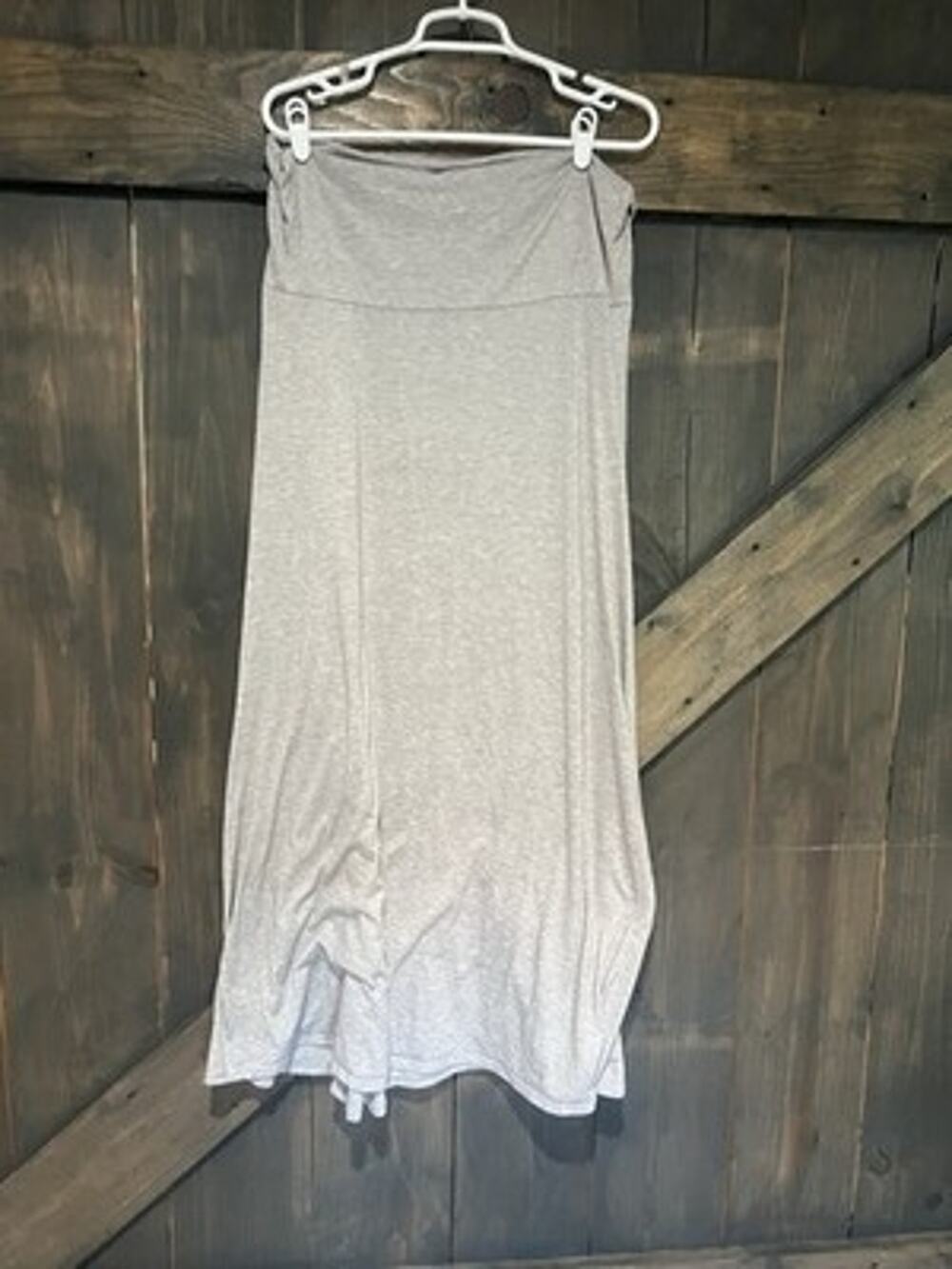 LuLaRoe Maxi Skirt Heather Gray Womens XL Long Stretchy Plain Confy